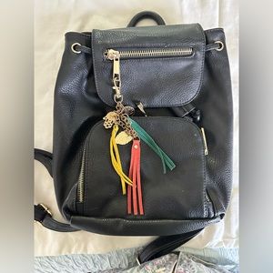 Aldo black backpack purse